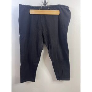 Danskin Women's Black Cropped Leggings Size 1X Comfort Stretch Yoga Dance